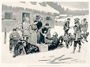 Hvordan julenissen kommer til Canada av Frederic Remington