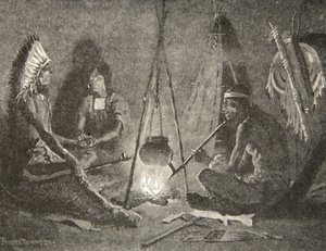 Jeg vil følge deg, min mann, fra The Song of Hiawatha av Henry Wadsworth Longfellow (1807-82), pub. av George G. Harrap und Company Ltd., 1911 av Frederic Remington