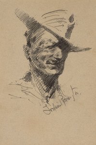 Selvportrett av Frederic Remington