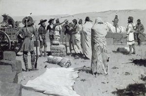 Tolken vinket til ungdommen, ca.1900 av Frederic Remington