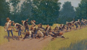 Skriket av granatsplinter på San Juan Hill av Frederic Remington