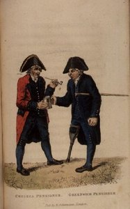 En Chelsea-pensjonist og en Greenwich-pensjonist fra Ackermanns World in Miniature