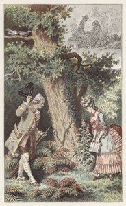 La oss gå til dette sjarmerende lille treet (farge litho) av Frederic Theodore (after) Lix