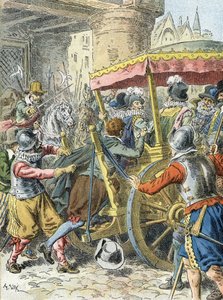 Attentat på kong Henry IV (1610) av Frederic Theodore (after) Lix