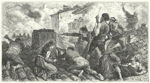 Forsvar av Saragossa mot franskmennene av Frederic Theodore (after) Lix