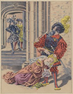 Blått skjegg, blått skjegg (farge litho)