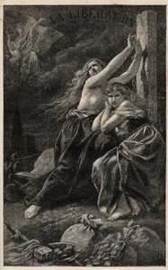 La liberation du territoire - Alsace et Lorraine - gravering av Frederic Theodore Lix i "The Year terrible" av Victor Hugo - 1874 - av Frederic Theodore (after) Lix