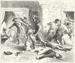 Massakren på franskmennene i Verona av Frederic Theodore (after) Lix