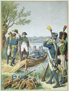 Napoleon Bonaparte og Massena på de Lobau etter slaget ved Essling, 22. mai av Frederic Theodore Lix