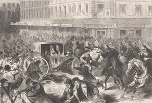 Vera Zasulich skyter 24. januar 1878 på guvernøren i Petersburg, general Trepov, 1878. av Frederic Theodore Lix