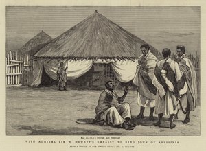 Med admiral Sir W Hewetts ambassade til kong John av Abyssinia av Frederic Villiers