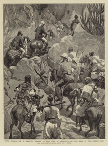 Med admiral Sir W Hewetts ambassade til kong John av Abyssinia, den beste delen av Maiensi-passet av Frederic Villiers