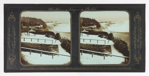 Vinter Niagara Falls, General View fra den amerikanske siden av Frederic and William Langenheim