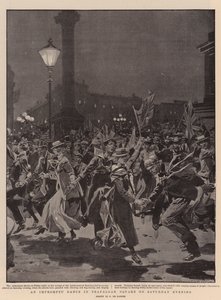 En improvisert dans på Trafalgar Square lørdag kveld av Frederic de Haenen