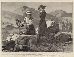 Hedre Fallen Heroes, A Scene in a Farm in Northern Natal av Frederic de Haenen