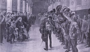 Dronning Victoria inspiserer ugyldige kolonier i St George