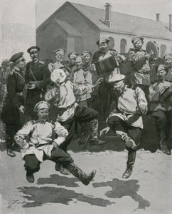 Soldater danser i brakker av Frederic de Haenen