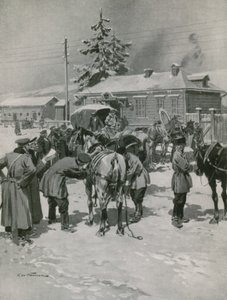 Scene for posthester i Ural av Frederic de Haenen