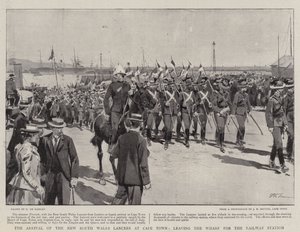 Ankomsten av New South Wales Lancers til Cape Town, og forlater Wharf for jernbanestasjonen av Frederic de Haenen