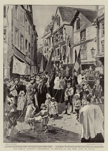 Den romersk-katolske prosesjonen til ære for Fete Dieu i Dinan av Frederic de Haenen