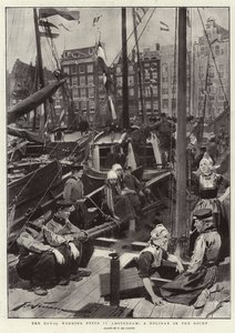 De kongelige bryllupsfestene i Amsterdam, en ferie i havnene av Frederic de Haenen