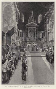 Thanksgiving-gudstjenesten i St Paul's Cathedral, synging av Te Deum