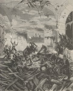 Vinterpalasset etter eksplosjonen, kvelden 17. februar 1880. av Frederic de Haenen