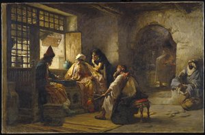 Et interessant spill, 1881 av Frederick Arthur Bridgman
