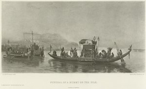 Begravelse av en mumie på Nilen (gravyr) av Frederick Arthur Bridgman