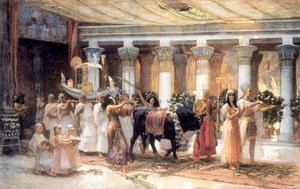 Procession of the Sacred Bull Apis, slutten av 1800- eller begynnelsen av 1900-tallet.