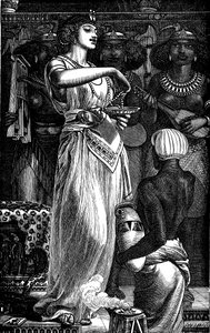 Cleopatra VII 69-30 f.Kr., dronning av Egypt, oppløste perler i vin, 1866