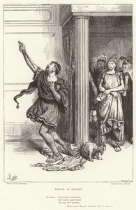 Nederst, som Pyramus, Midsummer Night