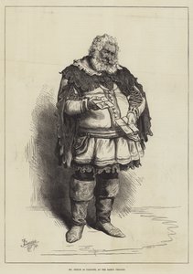 Mr Phelps som Falstaff, ved Gaiety Theatre av Frederick Barnard