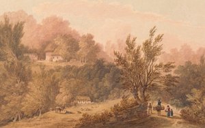 En bane med figurer - Isle of Wight (?) av Frederick Calvert