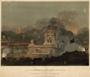 Utsikt over Temple of Concord i Green Park av Frederick Calvert