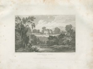 Barlaston Hall: gravering, nd [1800-tallet] av Frederick Calvert