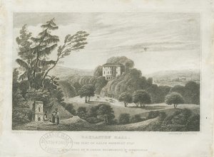 Barlaston Hall: gravering, og [midten av 1800-tallet] (trykk) av Frederick Calvert