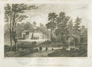 Bishton Hall: gravering, nd [?c1830s] av Frederick Calvert