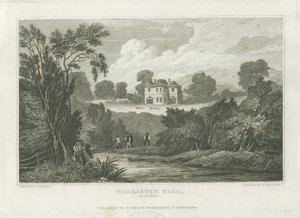 Darlaston Hall: gravering, nd [c 1830] av Frederick Calvert