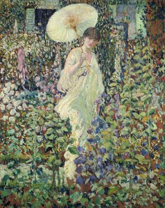 Sol og vind (olje på lerret) av Frederick Carl Frieseke
