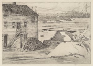 Lavvann, Cos Cob Bridge, 1915. av Frederick Childe Hassam