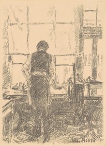 Portrett av Joseph Pennell, 1917. av Frederick Childe Hassam