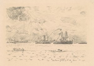 Flåtens retur, 1918. av Frederick Childe Hassam