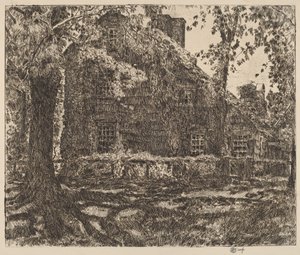 The Home Sweet Home Cottage, Easthampton, 1921. av Frederick Childe Hassam
