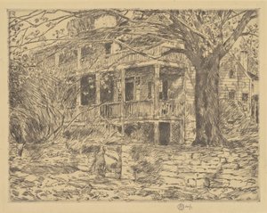 Det gamle huset, Cos Cob, 1915. av Frederick Childe Hassam