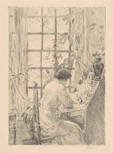 Skrivebordet, 1915. av Frederick Childe Hassam