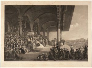 Dussorah Durbar av Hans Høyhet Maharajaen av Mysore av Frederick Christian Lewis
