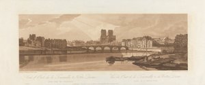 Utsikt over Pont de la Tournelle og Notre Dame, tatt fra Arsenal 1802