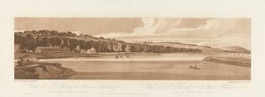 Utsikt over St. Cloud og Mt. Golgata tatt fra Pont de Seve 1802; Plate 18 fra Views in Paris, Emanuel Volume-sporingen av platen B1981.25.2627