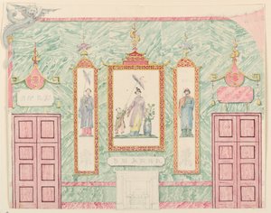 Vegghøyde, sannsynligvis for bankettrommet, Royal Pavilion, Brighton av Frederick Crace